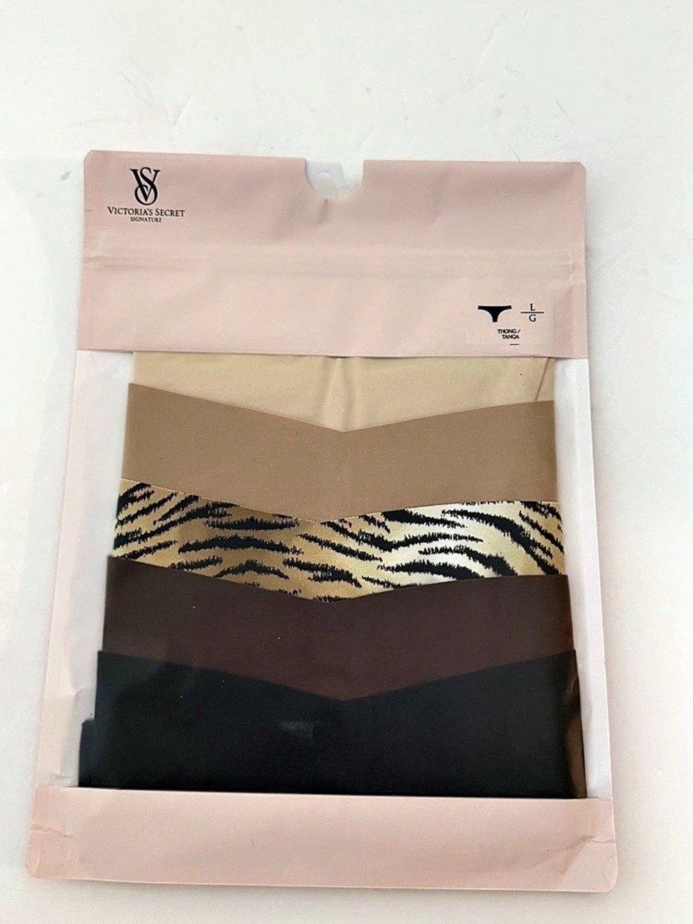 Victoria's Secret No Show Thong Panty 5 Pack Sz L - Picture 1 of 4